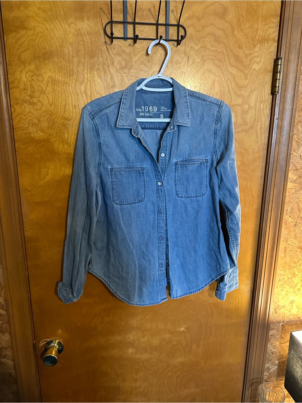 GAP 1969 Blue Denim Button-Down Shirt